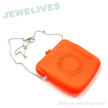 Fashion Silicone Cosmetic Bag With Lace Design 